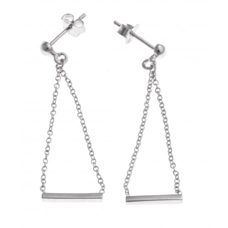 Boucles d'oreille argent rhodié 1,2g