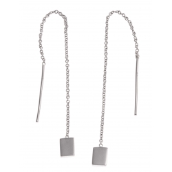 Boucles d'oreille argent rhodié 1,2g