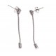 Boucles d'oreille argent rhodié 2,4g