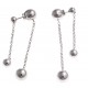 Boucles d'oreille argent rhodié 5,7g - 2 fils