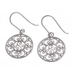 Boucles d'oreille argent rhodié 2,6g