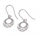 Boucles d'oreille argent rhodié 1,2g