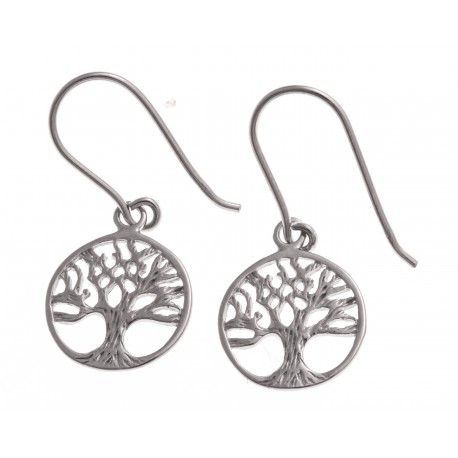 Boucles d'oreille argent rhodié 1,4g