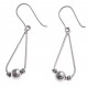 Boucles d'oreille argent rhodié 2,8g