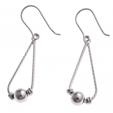 Boucles d'oreille argent rhodié 2,8g