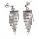 Boucles d'oreille argent rhodié 2,8g - maille 1+1