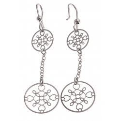 Boucles d'oreille argent rhodié 1,8g