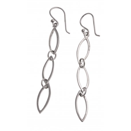 Boucles d'oreille argent rhodié 2,4g