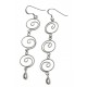 Boucles d'oreille argent rhodié 3,9g