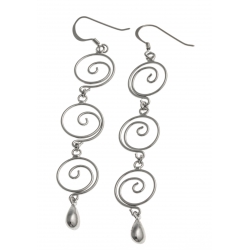 Boucles d'oreille argent rhodié 3,9g