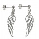 Boucles d'oreille argent rhodié 2,4g - "ailes d'ange"