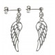 Boucles d'oreille argent rhodié 2,4g - "ailes d'ange"