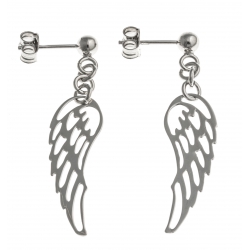 Boucles d'oreille argent rhodié 2,4g - "ailes d'ange"