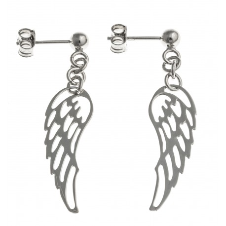 Boucles d'oreille argent rhodié 2,4g - "ailes d'ange"