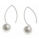 Boucles d'oreille argent rhodié 1,2g - perles de swarovski