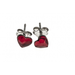 Boucles d'oreille argent rhodié 0,7g - cristal de swarovski