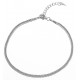 Bracelet en argent rhodié 4,2g pour CHARMS - 19+3 cm