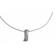 Collier argent rhodié 3,8g - zircons - 40+5 cm