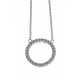 Collier argent rhodié 2,7g - zircons - 42+3 cm