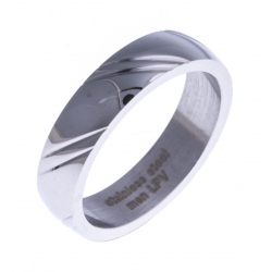 Bague acier homme - 5mm - T 56 à 70