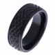 Bague tungstène - finition mat - Black IP -  8mm - T 60 à 68