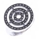 Bague argent rhodié 5,3g - marcassites - T 50 à 60