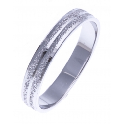 Bague argent rhodié 1,9g - diamantée - T 50 à 60