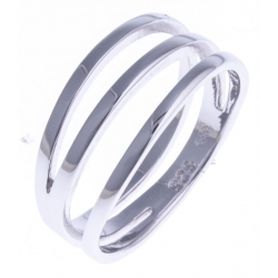 Bague argent rhodié 3,2g - T 52 à 60