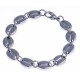 Bracelet acier - "grains de café" - 10mm - 22cm