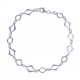 Bracelet argent rhodié 4,6g - "losanges et ronds" - 19,5cm