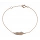 Bracelet plaqué or - "plume" - 16+2cm