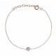 Bracelet plaqué or - "zircon" - 16+3cm