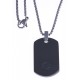 Collier acier homme - "plaque" - 2 tons - 50cm