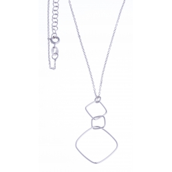 Collier argent rhodié 2,1g - 42+3cm