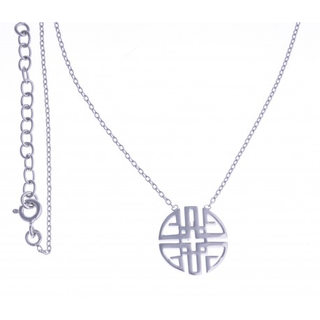 Collier argent rhodié 2,8g - "sérénité" - 38+4cm
