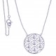 Collier argent rhodié 2,7g - zircons - 45 cm