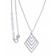 Collier argent rhodié 4g - "triangle" - 38+5cm