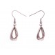 Boucles d'oreille acier rosé