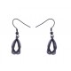 Boucles d'oreille acier noir