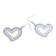 Boucles d'oreille acier - "coeur"