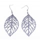 Boucles d'oreille acier - "feuilles"