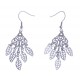 Boucles d'oreille acier - "feuilles"