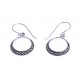 Boucles d'oreille argent rhodié 4,8g - marcassites