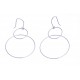 Boucles d'oreille argent rhodié 1,5g - 2 ronds