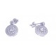 Boucles d'oreille argent rhodié 2,7g - zircons