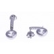 Boucles d'oreille argent rhodié 2,8g - zircons