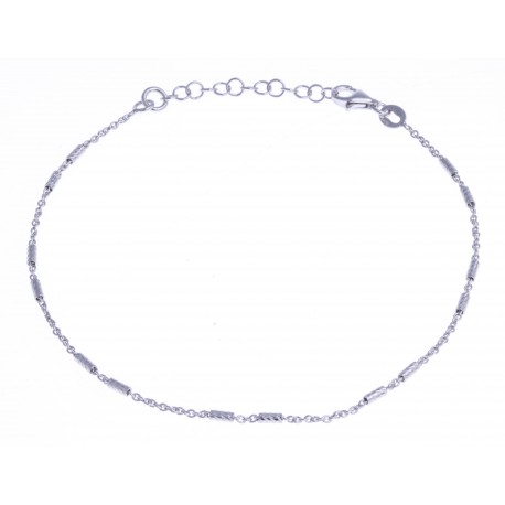 Chaine cheville argent rhodié 2,9g - 22+3cm