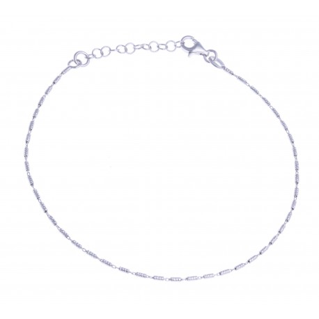 Chaine cheville argent rhodié 2,2g - 22+3cm