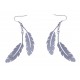 Boucles d'oreille acier - "plume"