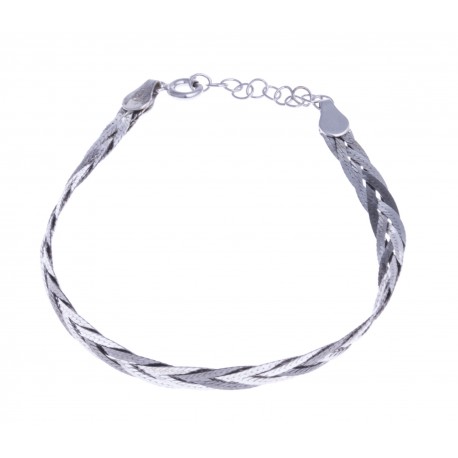 Bracelet argent rhodié 3,4g - 17+3cm